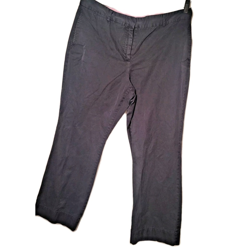Lands' End Pants Womens Size 18‎ Blue Chino Straight Pockets Comfy Work Casual